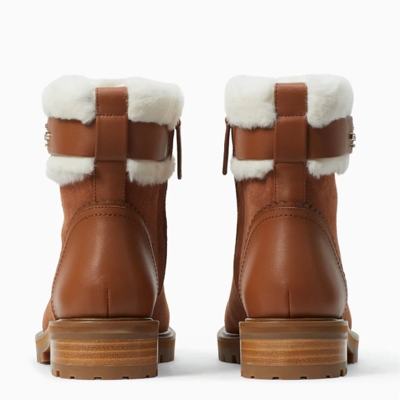 ♠️Kate Spade Bailee Winter Lug Sole Booties, Warm Gingerbread NIB - Picture 4 of 7